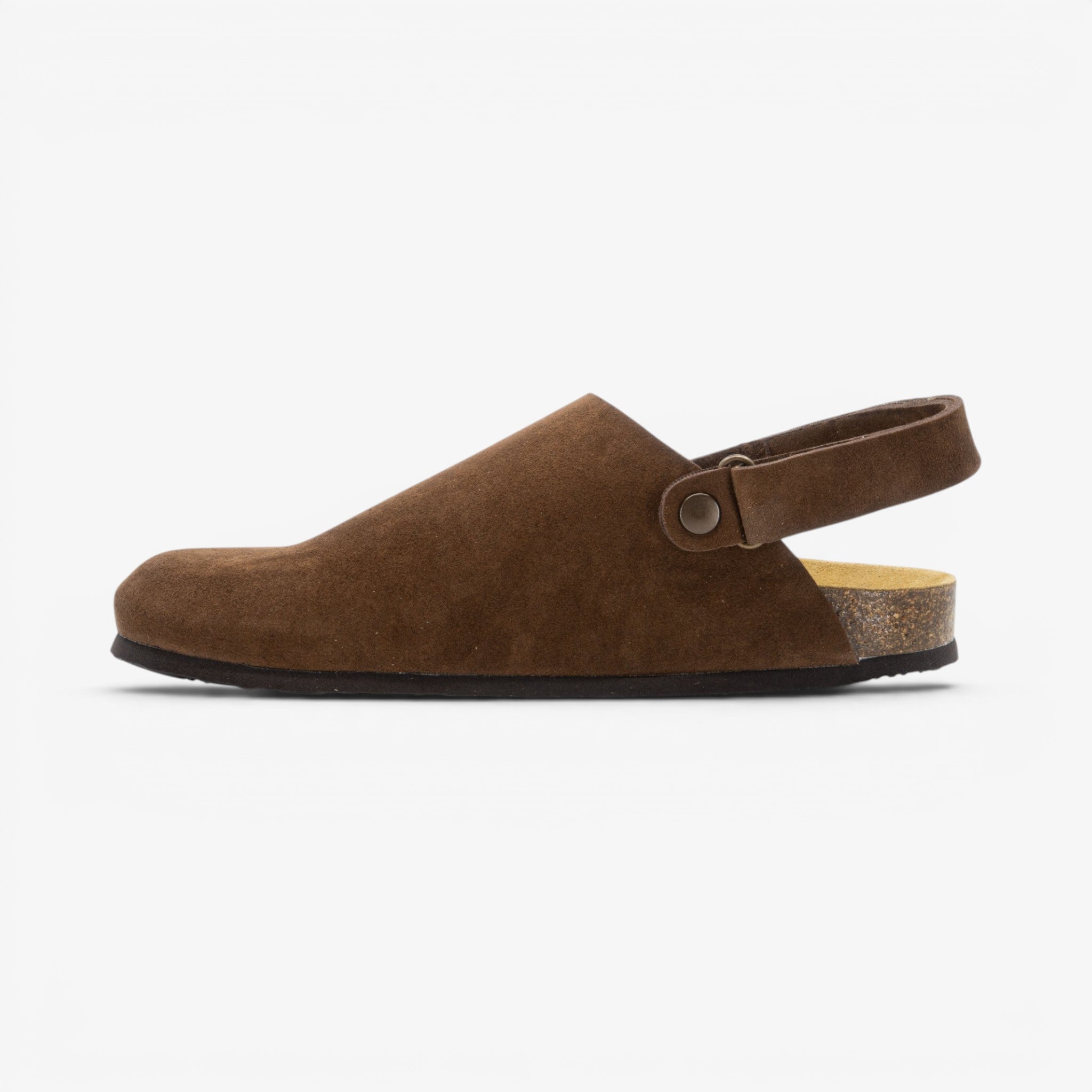 Oslo Mens Clog - Marron Serraje Top (recycled suede)