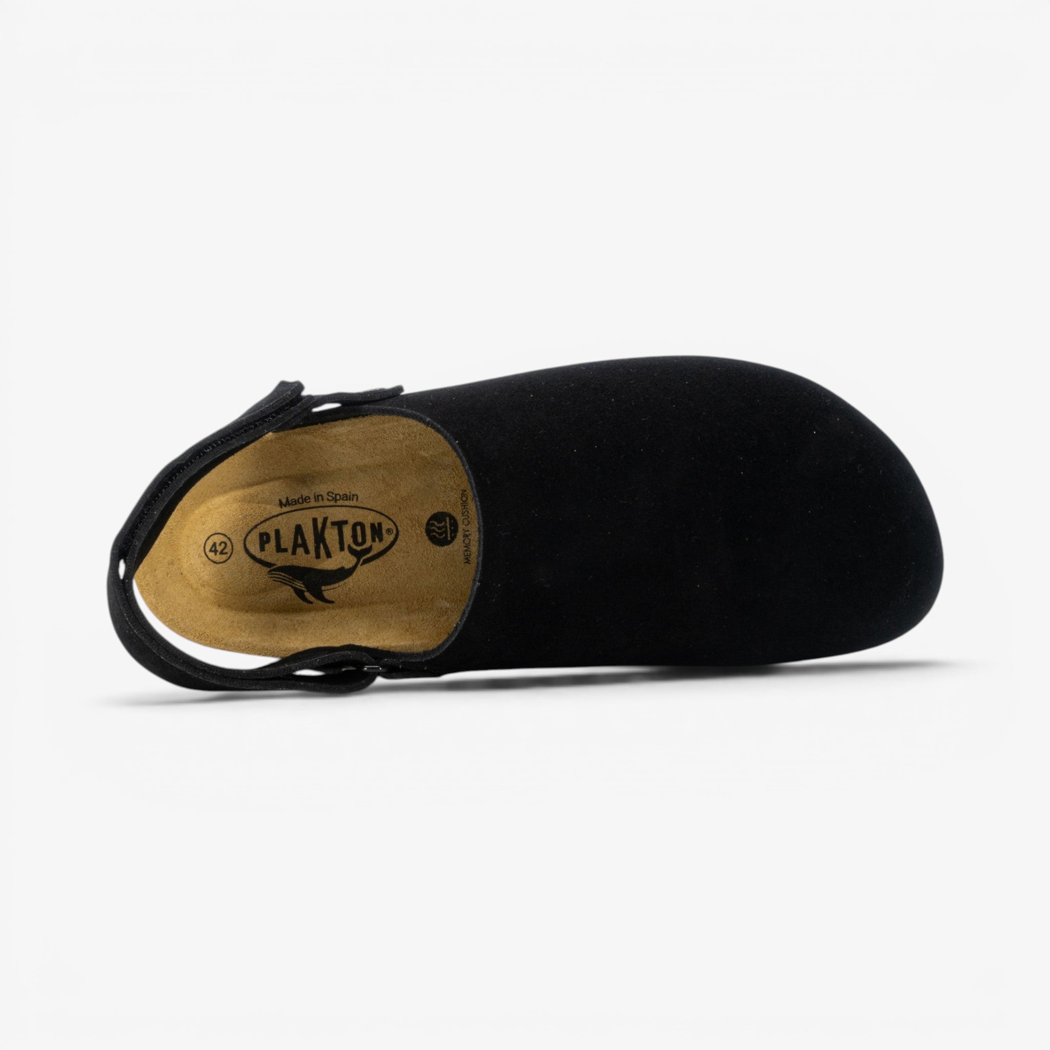 Oslo Mens Clog - Negro Serraje Top (recycled suede)