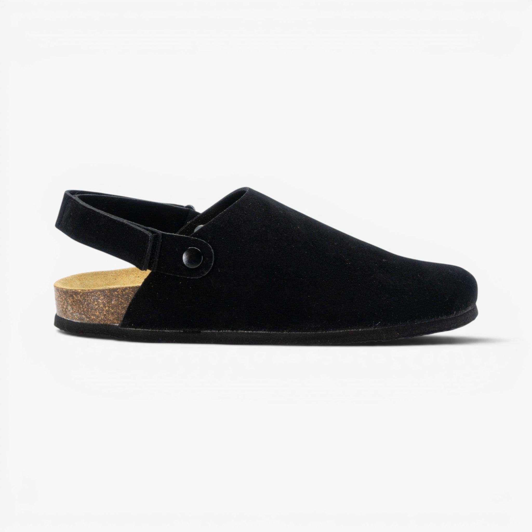 Oslo Mens Clog - Negro Serraje Top (recycled suede)