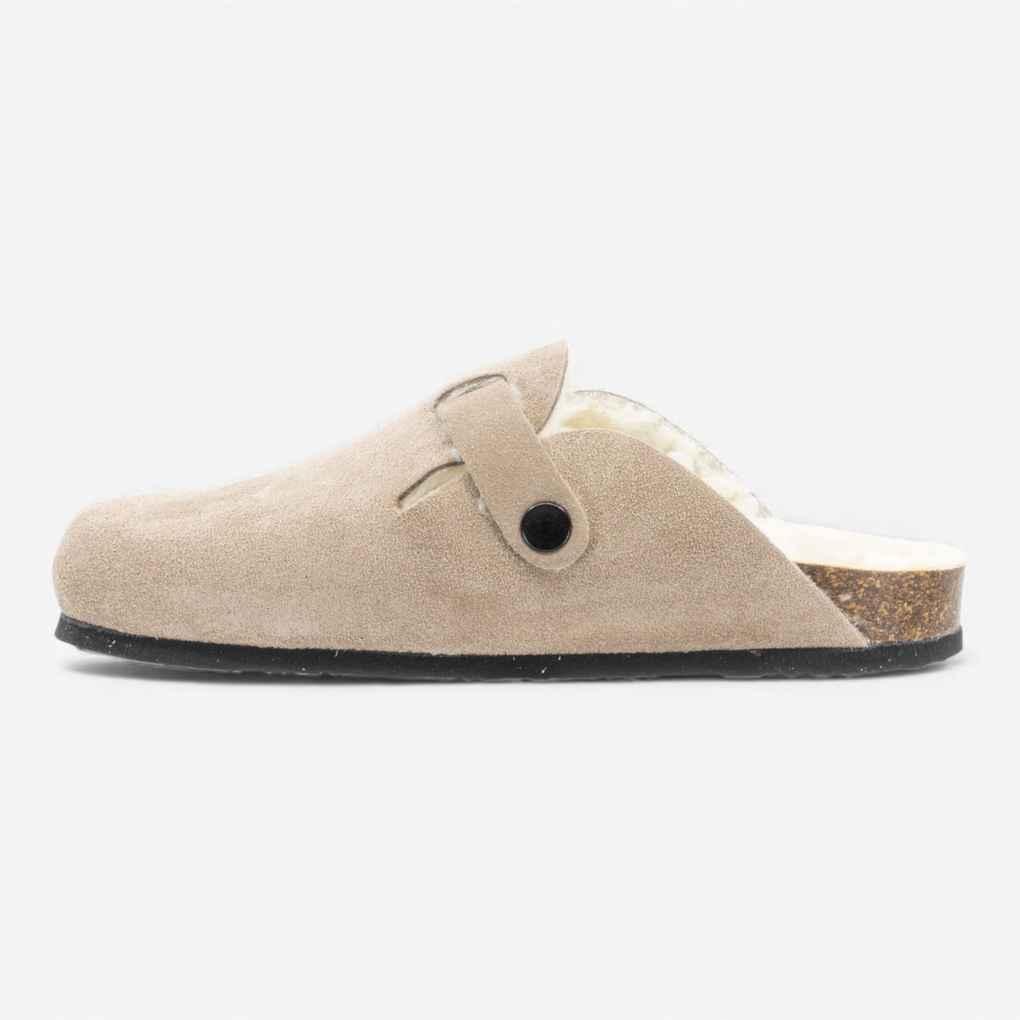 Blogg Lined Womens Clog - Piedra Afelpado (suede)