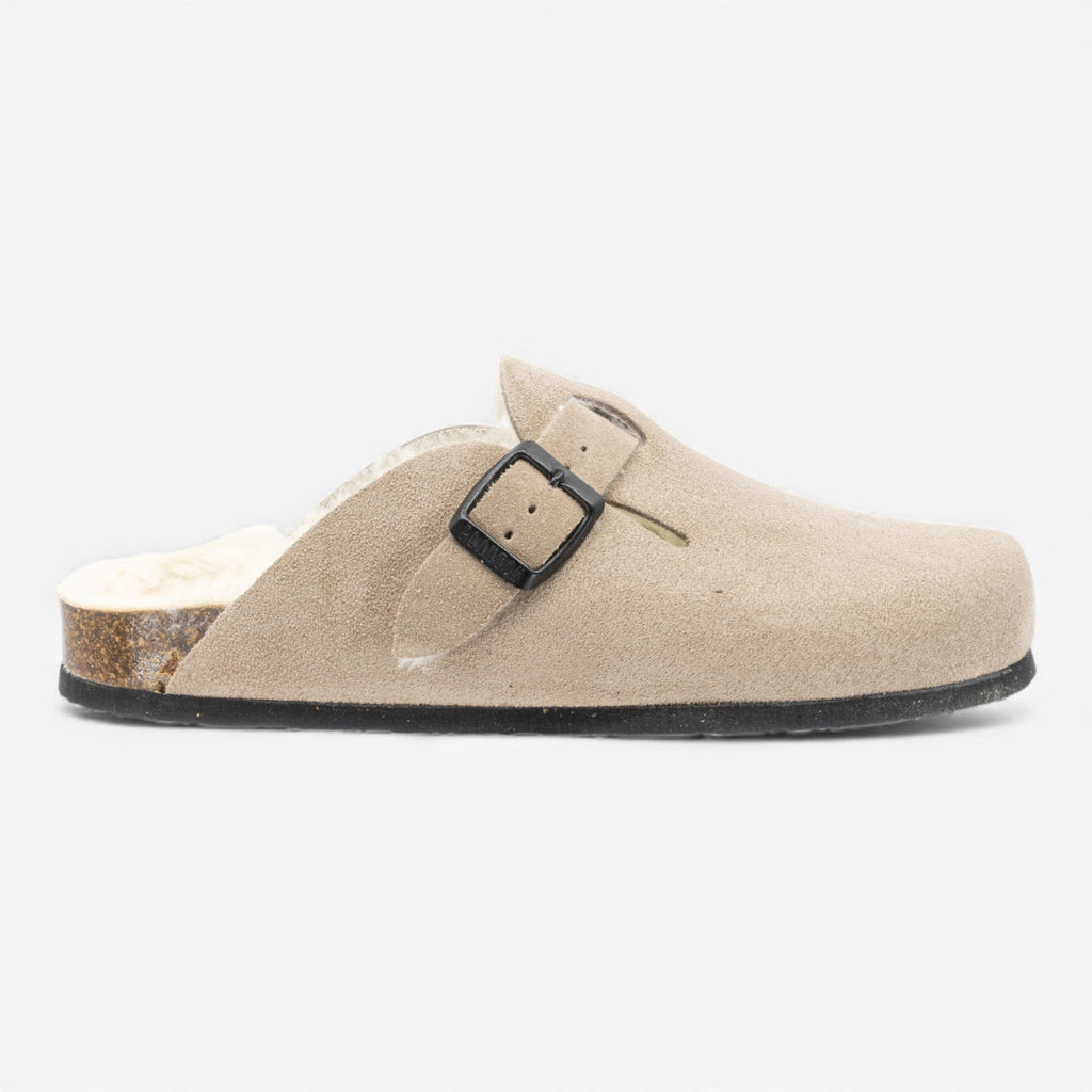 Blogg Lined Womens Clog - Piedra Afelpado (suede)