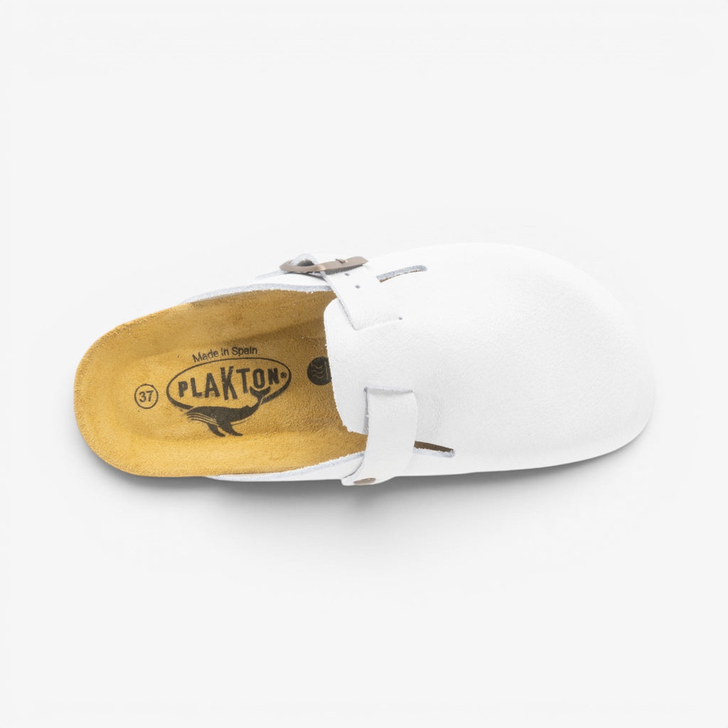 Blogg Womens Clog - Blanco Buffalo (premium leather)