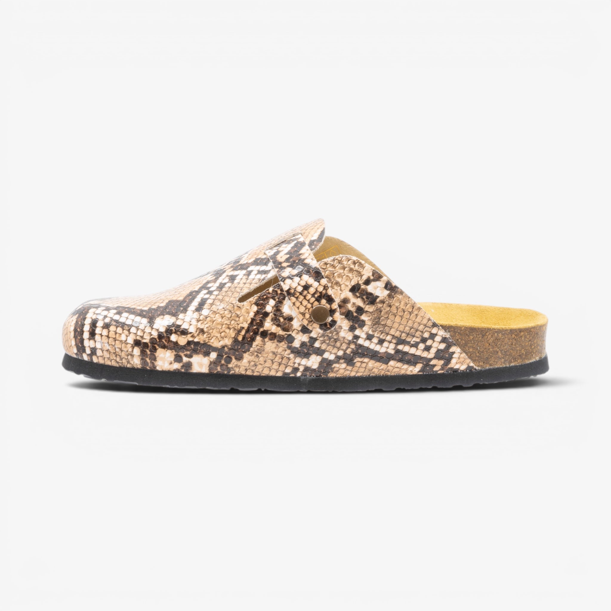 Blogg Womens Clog - Marron Snake Manbalina (faux snake)