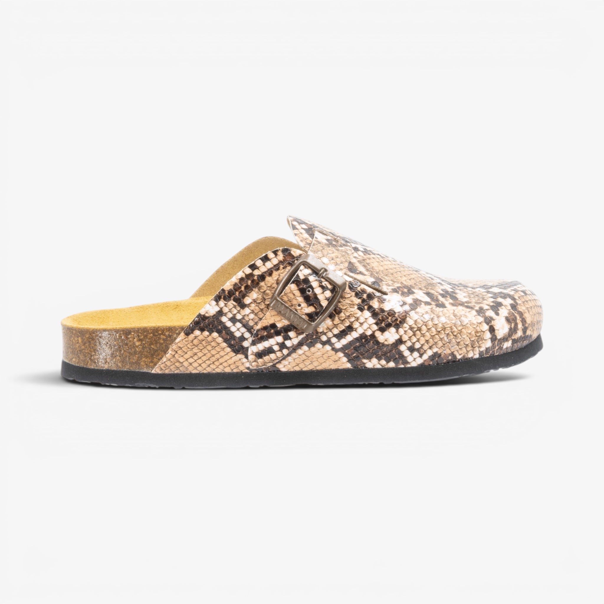 Blogg Womens Clog - Marron Snake Manbalina (faux snake)