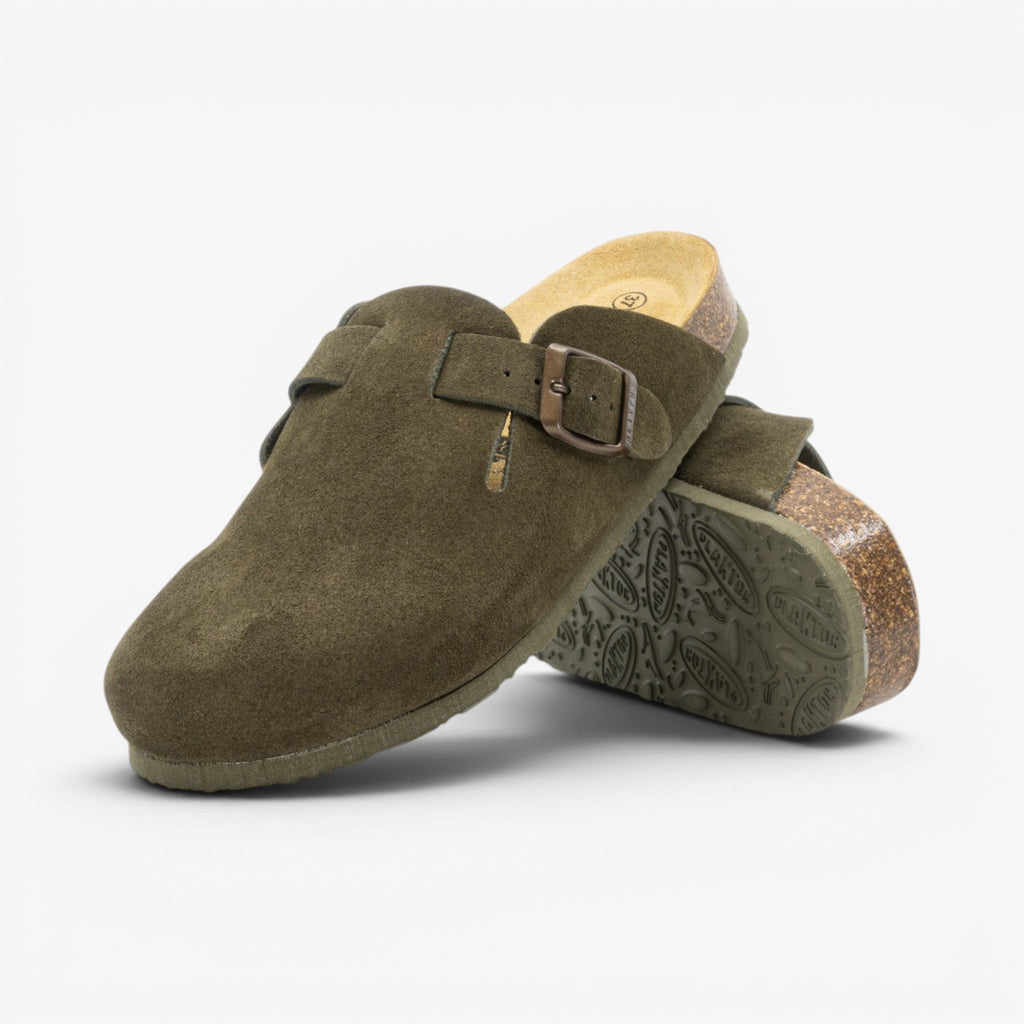 Blogg Womens Clog - Militar Serraje Top (recycled suede)
