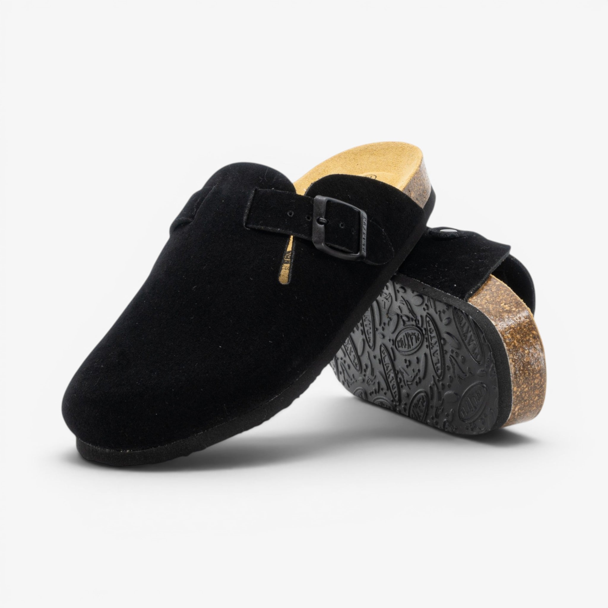 Blogg Womens Clog - Negro Serraje Top (recycled suede)