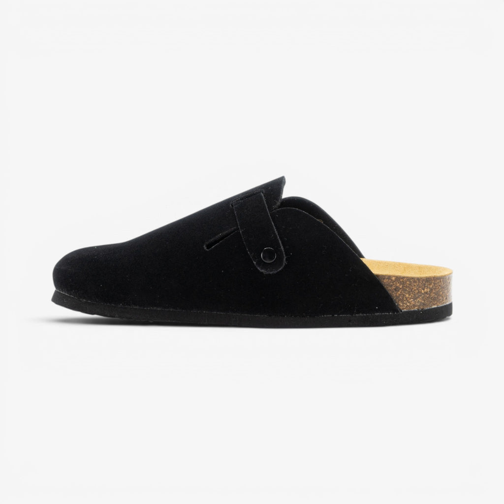 Blogg Womens Clog - Negro Serraje Top (recycled suede)