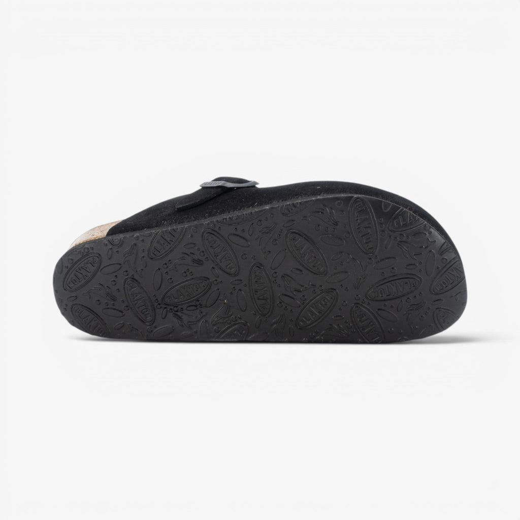 Blogg Womens Clog - Negro Serraje Top (recycled suede)