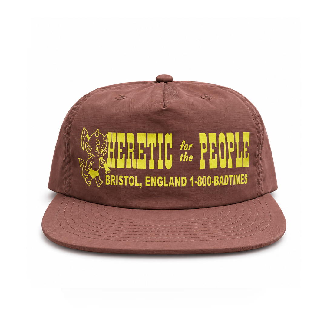 Bumper Cap - Brown/Chartreuse