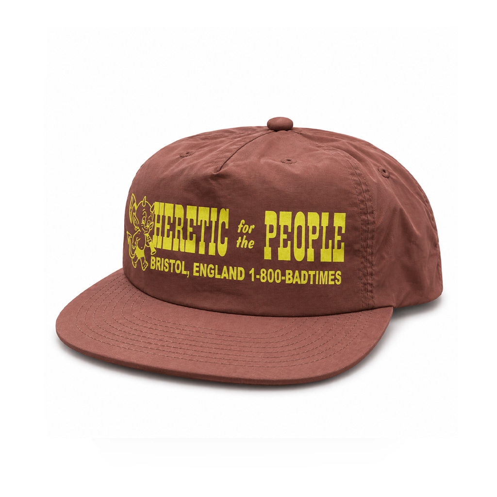 Bumper Cap - Brown/Chartreuse
