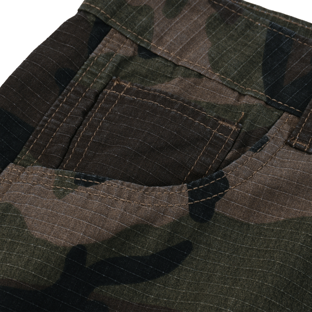Ripstop Barrel Leg Trousers - Camo