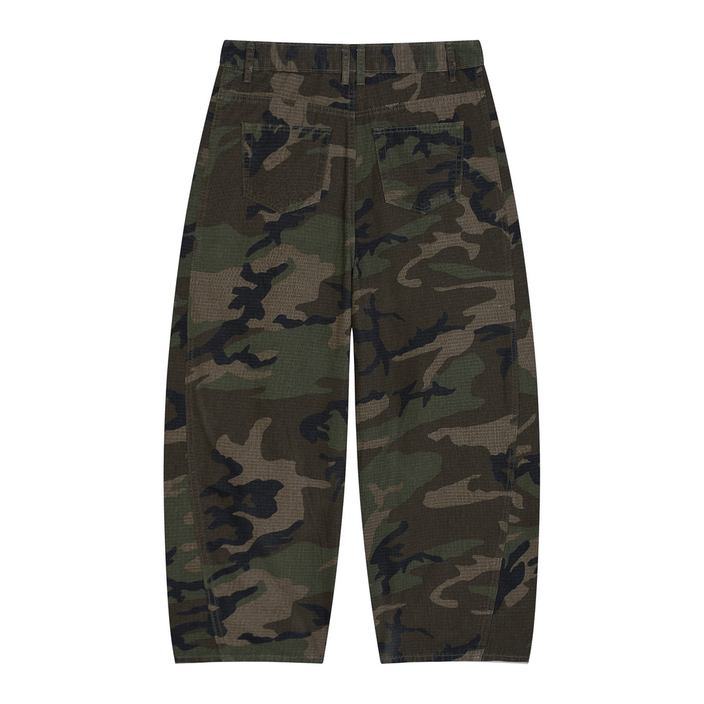 Ripstop Barrel Leg Trousers - Camo