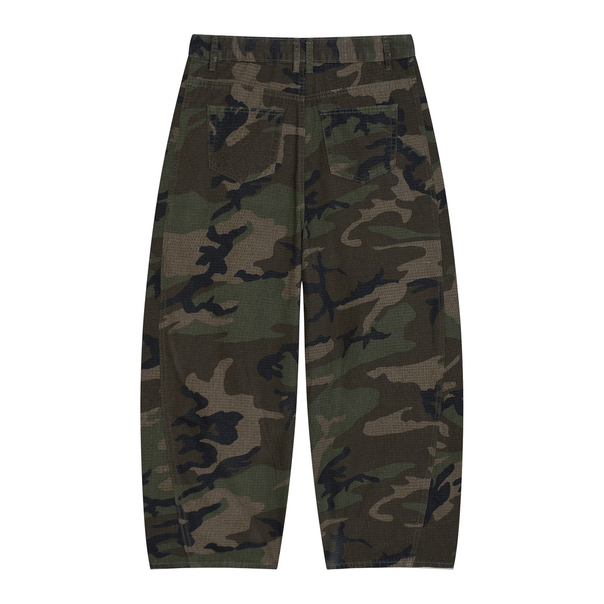 Ripstop Barrel Leg Trousers - Camo