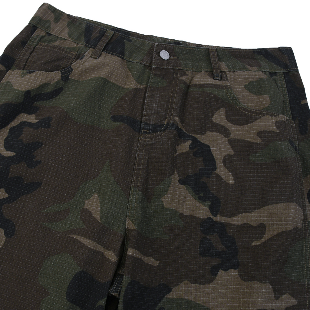 Ripstop Barrel Leg Trousers - Camo
