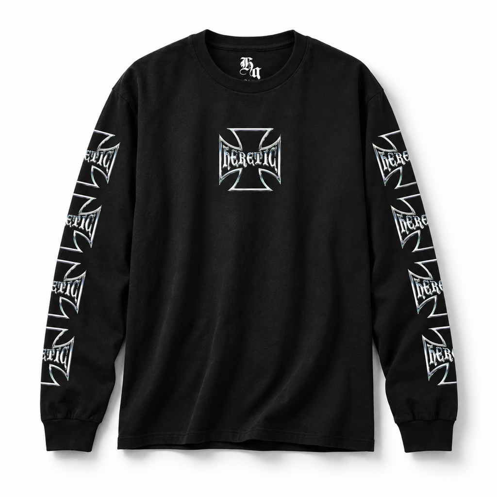 Chrome Long Sleeve T Shirt - Black