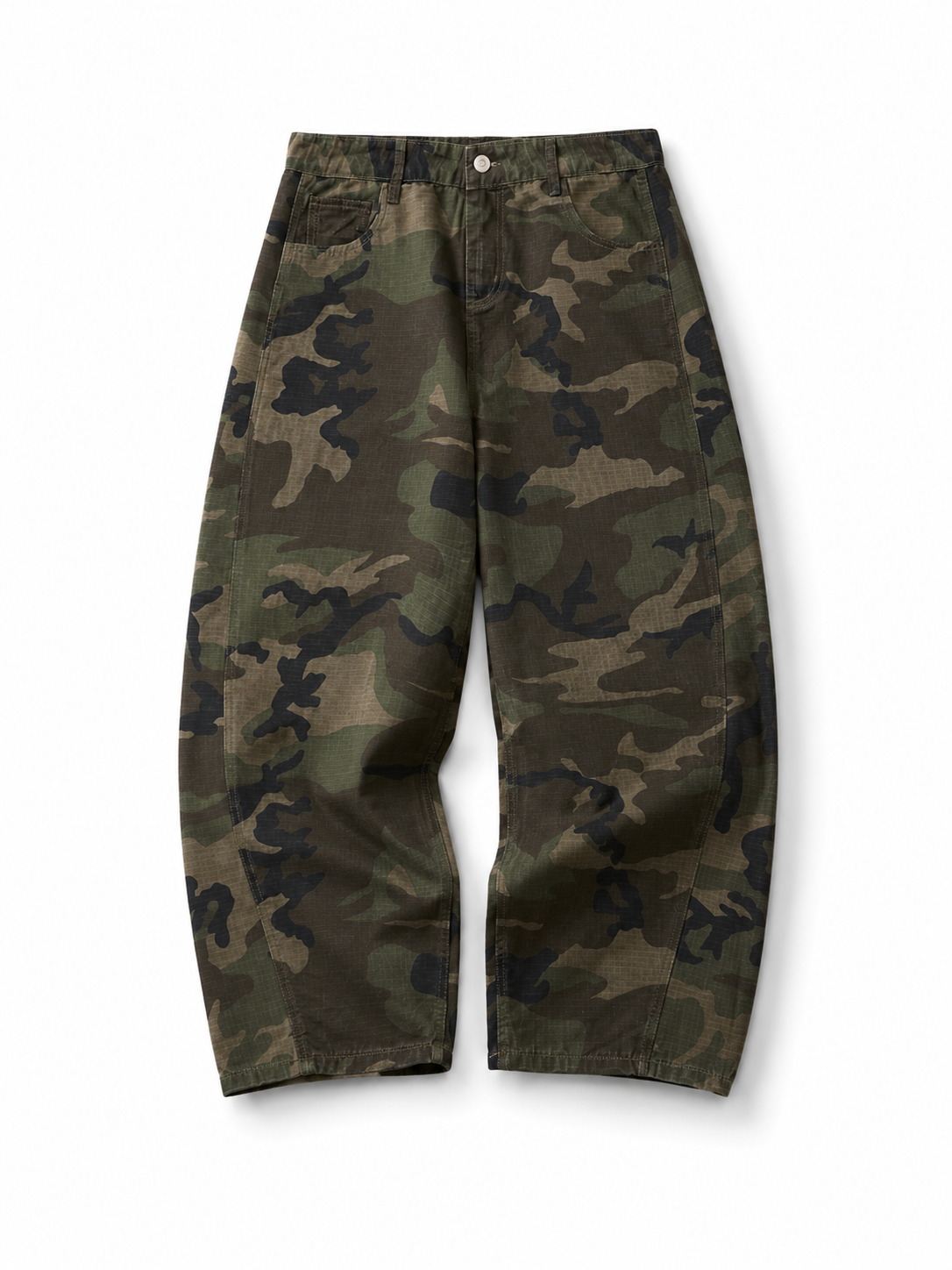 Ripstop Barrel Leg Trousers - Camo