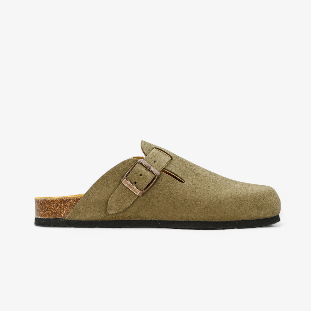 Blogg Womens Clog - Light Kaki Afelpado (suede)