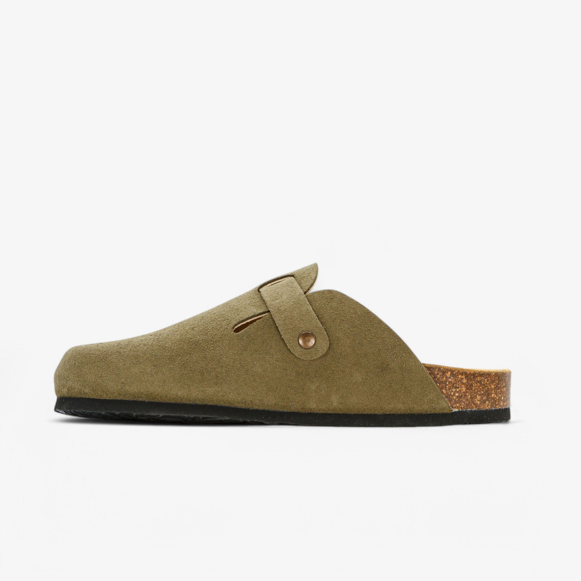 Blogg Womens Clog - Light Kaki Afelpado (suede)