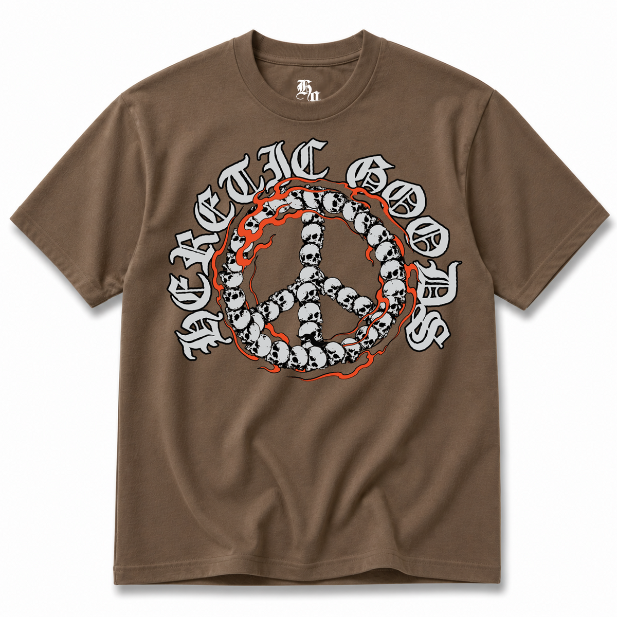 No Peace T Shirt - Brown