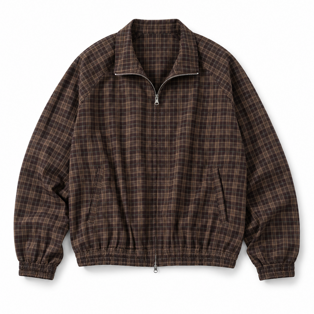Casual Track Jacket - Plaid