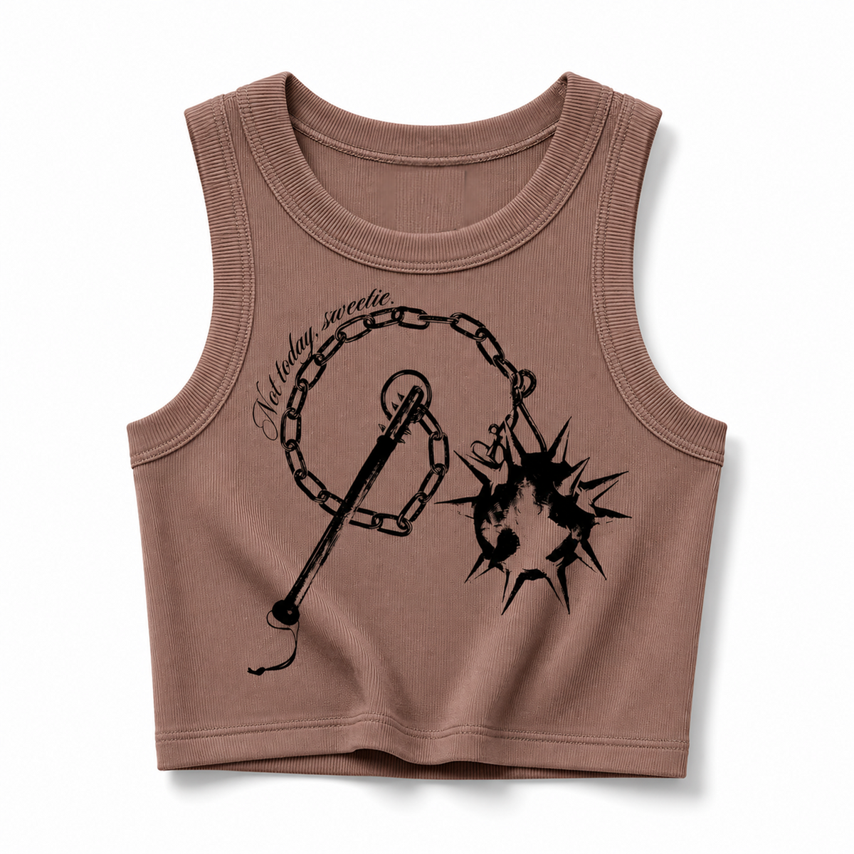 Not Today Women's Ribbed Tank - Hazy Pink