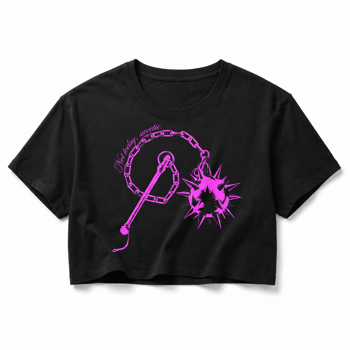 Not Today Women's Cropped T Shirt - Faded Black