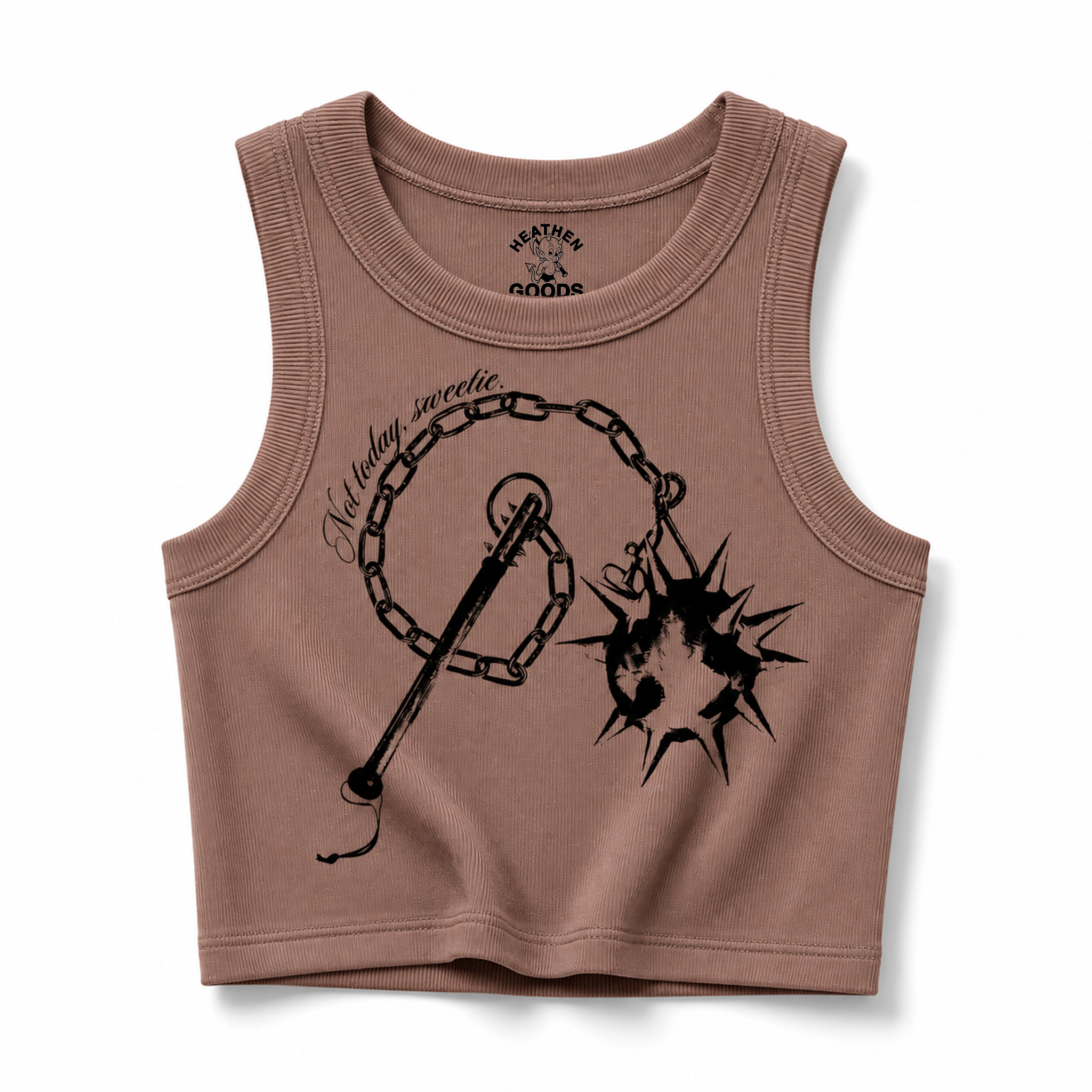 Not Today Women's Ribbed Tank - Hazy Pink